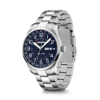 42mm Attitude Stainless Steel Mens Swiss Quartz Watch With Blue Dial By WENGER image