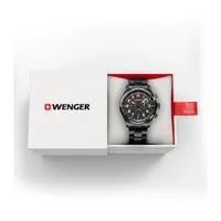43mm Terragraph Mens Black Chronograph Stainless Steel Swiss Quartz Watch By WENGER image