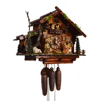 Christmas Nativity Scene 8 Day Mechanical Chalet Cuckoo Clock 38cm By SCHWER image