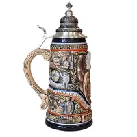 250th Anniversary Of The United States Of America Multi-Coloured Beer Stein With Baroque Pewter Lid 1.2L By KING image