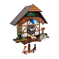 Tudor House Battery Chalet Clock With Seesaw 15cm By TRENKLE image