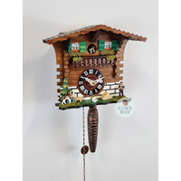 Alphorn 1/4 Hour 1 Day Mechanical Chalet Cuckoo Clock 17cm By TRENKLE image