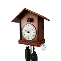 Walnut 8 Day Mechanical Modern Chalet Cuckoo Clock 25cm By ROMBA image