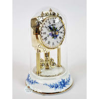 16cm White & Gold Porcelain Anniversary Clock With Decorative Dial By HALLER image