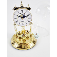 23cm Gold Anniversary Clock With White Dial & Moon Phase By HALLER image