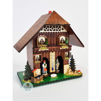 23cm Chalet Weather House with Deer By TRENKLE image