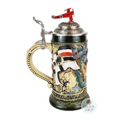 Red Baron Beer Stein With Fighter Plane Lid 0.5L By KING image