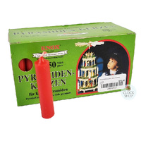Box Of 50 Red Candles (14mm Diameter) image