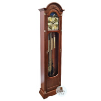 195cm Walnut Grandfather Clock With Westminster Chime & Gold Accents By AMS image