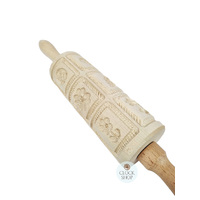 Springerle Rolling Pin- 12 Designs (Flowers) image