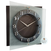 31cm Grey & Silver Silent Square Wall Clock By AMS image