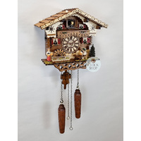 Beer Drinker & Maid Battery Chalet Cuckoo Clock 29cm By TRENKLE image