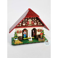 18cm Chalet Weather House With Love Hearts By TRENKLE image