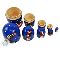 The Cat In The Hat Russian Dolls- Blue 11cm (Set Of 5) image