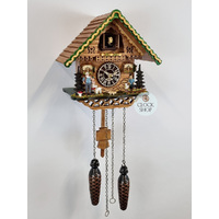 Heidi House Battery Chalet Cuckoo Clock With Goats 22cm By TRENKLE image