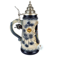 Germany Coat Of Arms & Alpine Flowers Beer Stein 0.5L By KING image