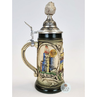 Berlin Wall Beer Stein With Genuine Berlin Wall Piece On Lid 0.3L By KING image