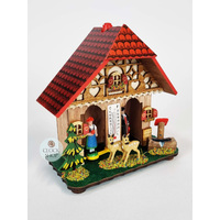 14cm Chalet Weather House With Deer & Love Hearts By TRENKLE image