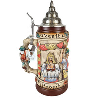 Oktoberfest Tapping The Keg Rustic Beer Stein 1L By KING image