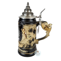 Deutschland Beer Stein With Pewter Eagle & Gold Eagle Handle 0.4L By KING image