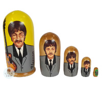 The Beatles Russian Dolls- Yellow 11cm (Set Of 5) image