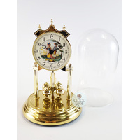 23cm Gold Anniversary Clock With Victorian Era Painting By HALLER image