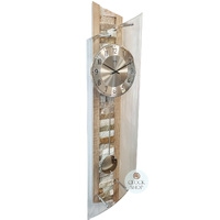 85cm Beech Pendulum Wall Clock With Stone Inlay By AMS image
