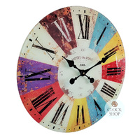 50cm Hotel Du Paris Round Glass Wall Clock By AMS image