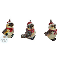 3cm Christmas Robin Hanging Decoration- Assorted Designs image