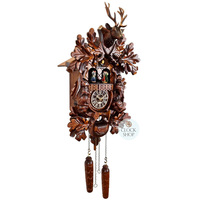 Before The Hunt Battery Carved Cuckoo Clock With Dancers 44cm By TRENKLE image