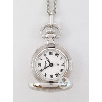 23mm Rhodium Womens Pendant Watch With Zig Zag Pattern By CLASSIQUE (Roman) image
