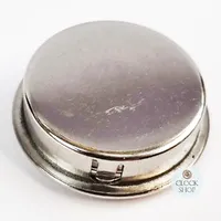 3.5cm Silver Clock Insert With White Dial & Roman Numerals image