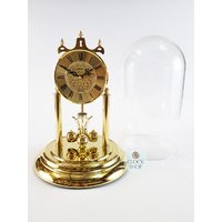 30cm Gold Anniversary Clock With Engraved Dial & Westminster Chime By HALLER image