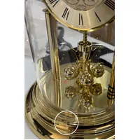 30cm Gold Anniversary Clock With Engraved Dial & Westminster Chime By HALLER (Blemish) image