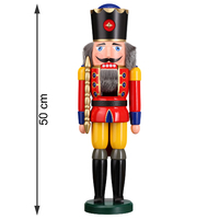 50cm Red & Yellow King Nutcracker By Seiffener image