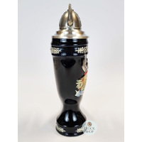 Viking Drinking Horn With Viking Helmet Lid 0.5L By KING image