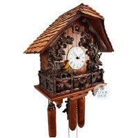 Chirping Bird 8 Day Mechanical Chalet Cuckoo Clock 44cm By ROMBA image