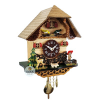 Forest Cabin Battery Chalet Kuckulino With Deer & Water Trough 18cm By TRENKLE image