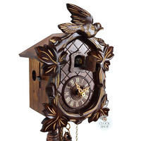 4 Leaf & Bird 1 Day Mechanical Carved Cuckoo Clock 20cm By SCHNEIDER image