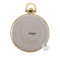 4.3cm Gold Plated Stainless Steel Open Dial Pocket Watch By CLASSIQUE (White Roman) image