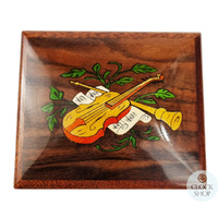 Wooden Music Box With Inlay Instruments (Mozart- A Little Night Music) image