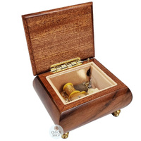 Wooden Music Box With Floral Inlay- Small (Tchaikovsky-Waltz Of The Flowers) image