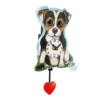 Dog Battery Clock With Moving Eyes 15cm By ENGSTLER image