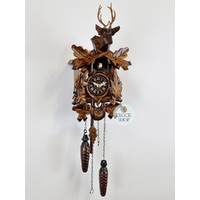 After The Hunt Battery Carved Cuckoo Clock 26cm By ENGSTLER image
