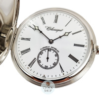 4.9cm Stainless Steel Mechanical Pocket Watch With Open Skeleton Back By CLASSIQUE (Roman) image