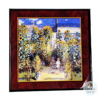 Wooden Musical Jewellery Box- The Artist's Garden at Vétheuil By Monet (What A Wonderful World) image