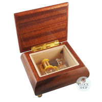 Wooden Music Box With Edelweiss Flowers- Small (Edelweiss) image