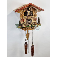 Bears Battery Chalet Cuckoo Clock With Dancers 27cm By TRENKLE image