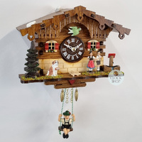 Black Forest Battery Chalet Kuckulino With Swinging Doll 16cm By TRENKLE image