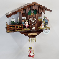 Heidi House Battery Chalet Kuckulino With Moving Goats & Swinging Doll 17cm By TRENKLE image